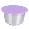 Stainless Steel Reusable Refillable Coffee Capsule Cup Fit for Coffee Maker (Purple) view 1