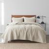WDCOZY Light Beige Twin Size Quit Bedding Set with 1 Pillow Sham, Lightweight Soft Bedspread Coverlet, Thin Comforter Bed Cover for All Season, 2 Pieces, 68x90 inches view 2