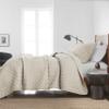 WDCOZY Light Beige Twin Size Quit Bedding Set with 1 Pillow Sham, Lightweight Soft Bedspread Coverlet, Thin Comforter Bed Cover for All Season, 2 Pieces, 68x90 inches view 4