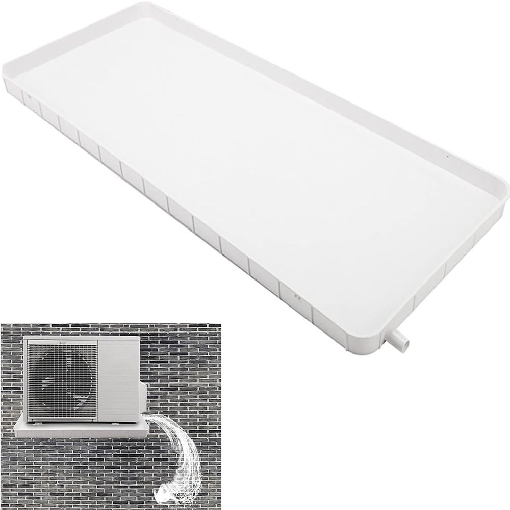 YONGYILI Air Conditioner Water Drip Tray, Condensate Drain Pan, Plastic Water Collector Drain Fitting Drip Cushion, for Window Ac and Mini Split Units(1-2p,Hose 400cm)
