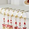 Christmas Stocking Holders for Mantle Set of 6, Non-Slip Adjustable Mantle Stocking Holders, Mantle Fireplace Stocking Hooks, Fireplace Stocking Hangers Set for Party Christmas Decorations, Gold view 1