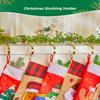 Christmas Stocking Holders for Mantle Set of 6, Non-Slip Adjustable Mantle Stocking Holders, Mantle Fireplace Stocking Hooks, Fireplace Stocking Hangers Set for Party Christmas Decorations, Gold view 2