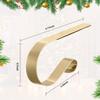 Christmas Stocking Holders for Mantle Set of 6, Non-Slip Adjustable Mantle Stocking Holders, Mantle Fireplace Stocking Hooks, Fireplace Stocking Hangers Set for Party Christmas Decorations, Gold view 4