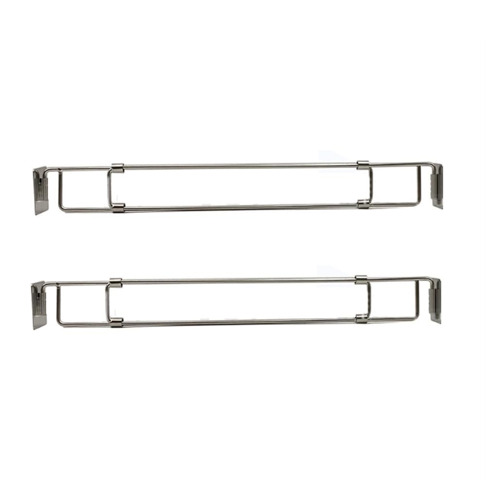Beuiouer Adjustable Bars RV Secure Adjustable Bars Stainless Steel Rods Food&Drink Stabilizers for RV Refrigerator (2 Pack)