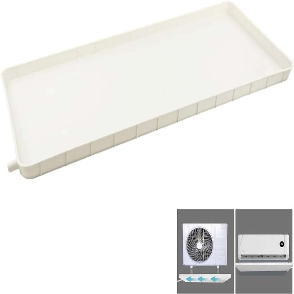 YONGYILI Condensate Drip Tray AC Unit Drain Pan, Air Conditioner Drain Pan, Plastic Drip Pans with Drain, for Indoor/Outdoor Split Air Conditioner(3-5p,Hose 200cm)