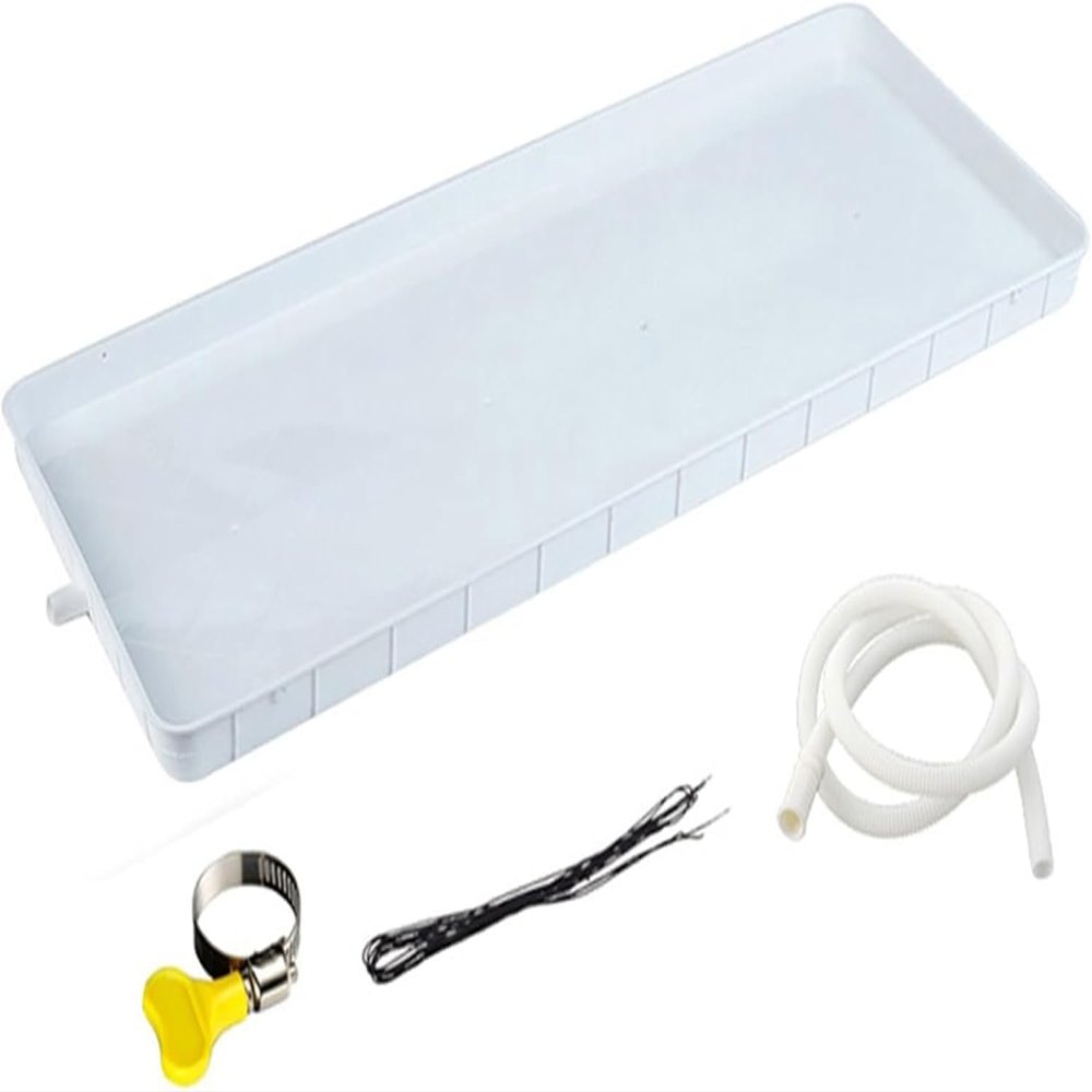 YONGYILI Air Conditioner Drip Pan, PP Tray Water Collector Pad, Air Conditioner Drain Pan Kit, for Universal Split Air Conditioner Heat Pump Systems(3-5p,with 4m hose)