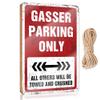 ADWD Home Office Signs for Doors Funny Gasser Parking Only Wooden Sign Funny Kitchen Signs Wooden Hanging Wall Sign(15X28CM) view 1