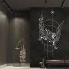 LARNT Mythology Icarus Metal Wall Art, Fall of Icarus Wall Decor, Greek Mythology Wall Art, Geometrical Metal Wall Hanging, Modern Wall Sculpture, Living Room Wall Decor (Silver, 16"x30"|41x76cm) view 1