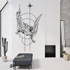 LARNT Mythology Icarus Metal Wall Art, Fall of Icarus Wall Decor, Greek Mythology Wall Art, Geometrical Metal Wall Hanging, Modern Wall Sculpture, Living Room Wall Decor (Silver, 16"x30"|41x76cm) view 3