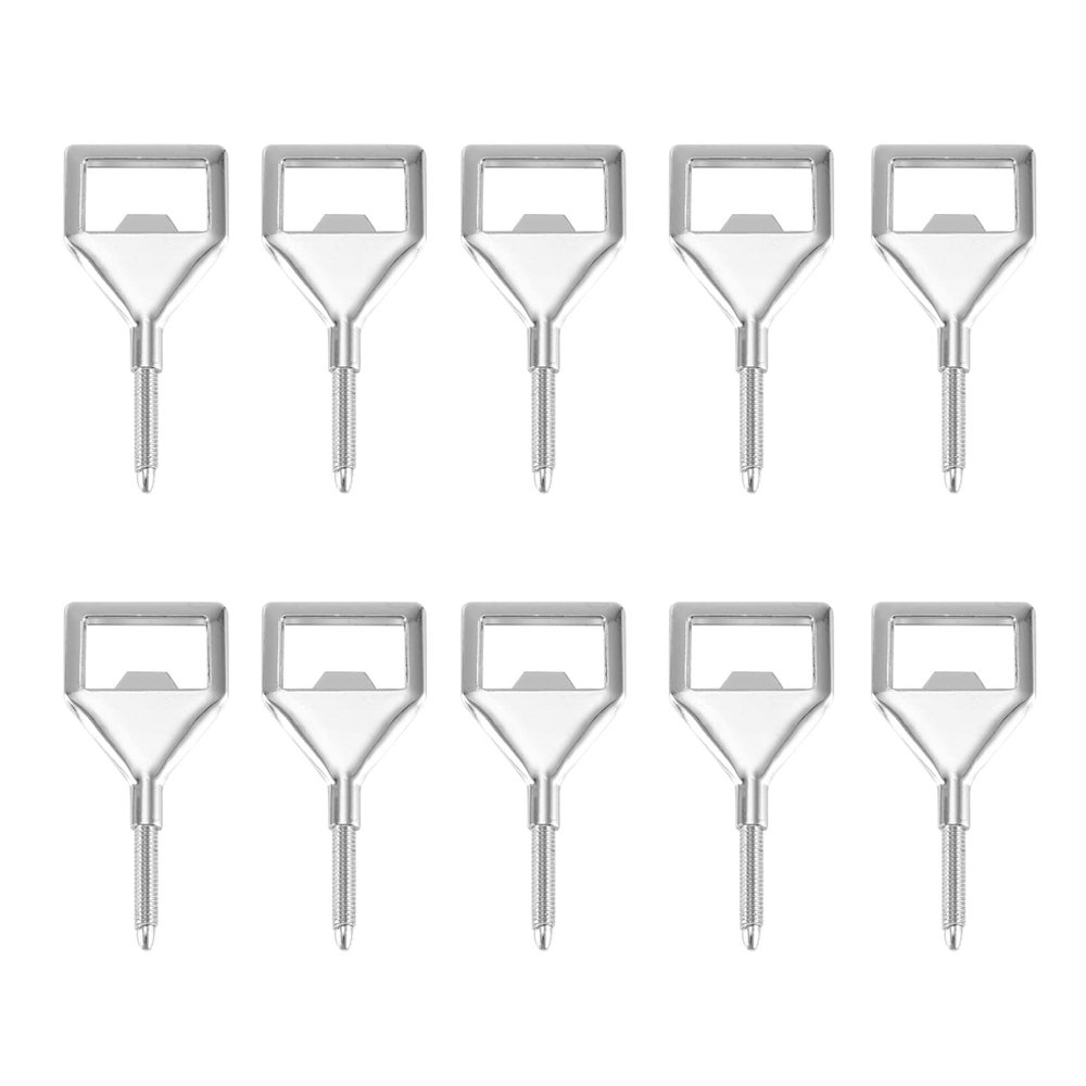 Beuiouer Pack of 10 Bottle Opener Blanks Metal Thread Beer Opener Wooden Bottle Cap Opener