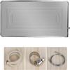YONGYILI Air Conditioner Water Tray, Stainless Steel Tray Water Collector Pad, Drain Fitting Kit with Condensing Drain Pipe, for Universal Split Air Conditioner Heat Pump Systems(1-2p,With 1 meter hos view 1
