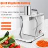 200W Commercial Vegetable Dicer and Slicer Machine, Electric Fruit Dicing Machine, Automatic Potato Onion Slicing Cube Cutting with 6/8/10/12/15mm Blades for Commercial&Home Use,All view 2