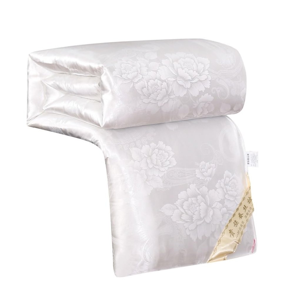 ZUIAI Silk Quilt Sateen Handmade Silkworm Silk Quilt Core Spring Autumn Winter Quilt Bedding(220 * 240cm*3000g)