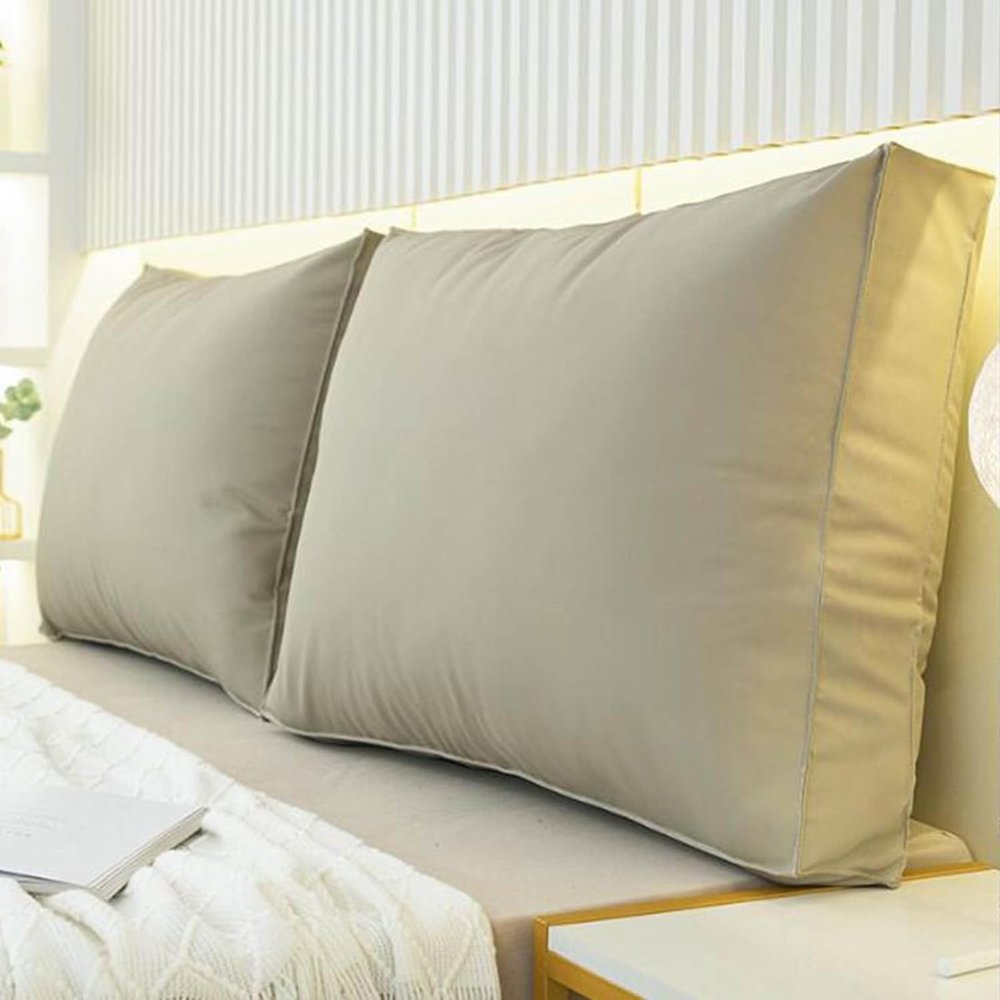 Reading Bed Rest Pillow Large Bolster Cushion Daybed Headboard Backrest Pillow Lumbar Support Pillow Couch Back Cushions Removable Cover Outdoor Back Reading Pillows Wall Pillow(A,90x50cm/35x19in(1pc)