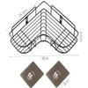 sundry goods Bathroom corner storage rack, non perforated kitchen and bathroom seamless wall hanging, tripod household storage rack, Black view 2