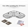 sundry goods Bathroom corner storage rack, non perforated kitchen and bathroom seamless wall hanging, tripod household storage rack, Black view 3