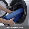 Buganda Meomry Foam Bathroom Mat and Toilet Rugs U-Shaped, Bath Rug Size 35.4 x 24 and Toilet Rugs Size 24 x 20 in Navy Blue, 2 Item Bundle view 4