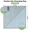 Jeymei 20pcs Non Scratch Wire Dishcloth Multipurpose Wire Dishwashing Rag for Wet and Dry,Metal Scrubbers for Cleaning Dishes,Dual-Sided Kitchen Cleaning Cloth with Mesh,Cleaning Tool for Pot, Blue view 2