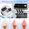 Entcook Commercial Ice Cream Maker, 3 Flavors, 20-28L/H Yield, LCD Panel, Auto Clean, 2200W Countertop Soft Serve Machine w/ 2x7L Hopper, Frozen Yogurt Maker for Restaurant Snack Bar US plug view 2