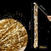 36pcs Wedding Send Off Wands, Light Up Hand Streamers with Shiny Foil Tinsel Glitter LED Ribbon Stick for Birthday Party Celebration Bridal Baby Shower view 2