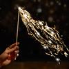 36pcs Wedding Send Off Wands, Light Up Hand Streamers with Shiny Foil Tinsel Glitter LED Ribbon Stick for Birthday Party Celebration Bridal Baby Shower view 3