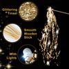 36pcs Wedding Send Off Wands, Light Up Hand Streamers with Shiny Foil Tinsel Glitter LED Ribbon Stick for Birthday Party Celebration Bridal Baby Shower view 4