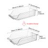2pcs Refrigerator Storage Box Stackable Food Storage Rack Refrigerator Organizers and Storage Beer Beverage Storage Box Fruit Vegetables Pantry Bins for Kitchen view 2