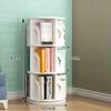 UINGBPXT Corner Bookshelf 360 Rotating Bookshelf Round Standing Bookcase Large Capacity Book Rack Multi-Layer Bookshelf Organizer for Kids Perfect Display view 3