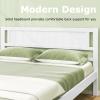 Giantex Wood Queen Platform Bed Frame with Headboard, Mid Century Modern Bed Frame with Wooden Slats Support, No Box Spring Needed, Easy Assembly, Bed Frame Queen Size with Storage, White view 4