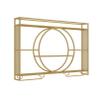 Modern Wall Mounted Wine Rack With LED Light, Floating Storage Shelves, Bar Unit Liquor Bottle Display Shelf With Hanging Wine Glass Holder, For Kitchen, Living Room, Home, Cafe(Gold,160x15x80cm) view 1