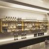 Modern Wall Mounted Wine Rack With LED Light, Floating Storage Shelves, Bar Unit Liquor Bottle Display Shelf With Hanging Wine Glass Holder, For Kitchen, Living Room, Home, Cafe(Gold,160x15x80cm) view 3