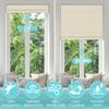 BERISSA 100% Blackout Roman Shades for Windows,Cordless Linen Roman Blinds,Thermal Insulated Noise Reduction Room Darkening Pull Down Window Shades for Home Office Bedroom(55" W x 48" H) Beige view 2