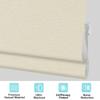 BERISSA 100% Blackout Roman Shades for Windows,Cordless Linen Roman Blinds,Thermal Insulated Noise Reduction Room Darkening Pull Down Window Shades for Home Office Bedroom(55" W x 48" H) Beige view 4