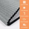 BERISSA Blackout Cellular Window Shades Cordless Honeycomb Blinds for Windows, Stripe Jacquard Fabric Cellular Blinds Noise Reduction Thermal Insulated Pull Down Shades for Home(70" W x 72" H) Blue view 2