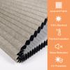 BERISSA Blackout Cellular Window Shades Cordless Honeycomb Blinds for Windows, Stripe Jacquard Fabric Cellular Blinds Noise Reduction Thermal Insulated Pull Down Shades for Home(26" W x 56" H) Beige view 2