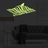 Glow In Dark Banksy Barcode Shark Wall Sticker - Night Glowing Swimming Fish Under Bar Code Vinyl Decal 24 x 10 view 4