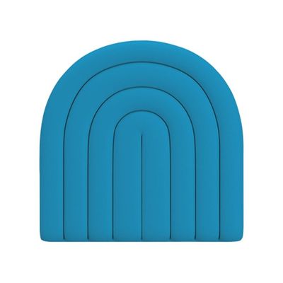 XLIHAWY 3D Kids Anti-Collision Wall Padding, Home Nursery Decorative Wall Panels, 3cm Thick Headboard Wall Stickers, Self- Adhesive Wall Cushion(Blue-A,15.75x15.75in/3pcs)