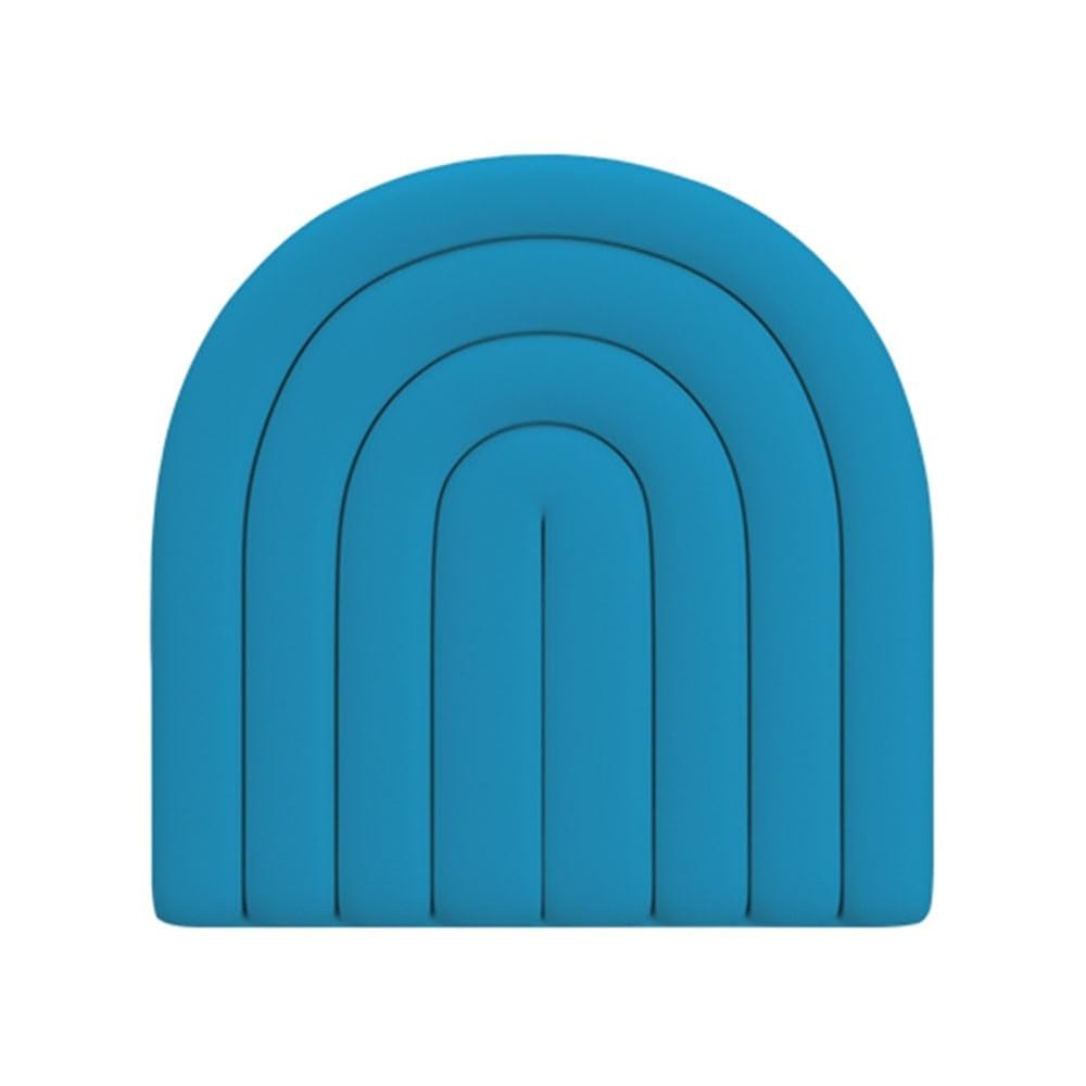 XLIHAWY 3D Kids Anti-Collision Wall Padding, Home Nursery Decorative Wall Panels, 3cm Thick Headboard Wall Stickers, Self- Adhesive Wall Cushion(Blue-A,15.75x15.75in/3pcs)