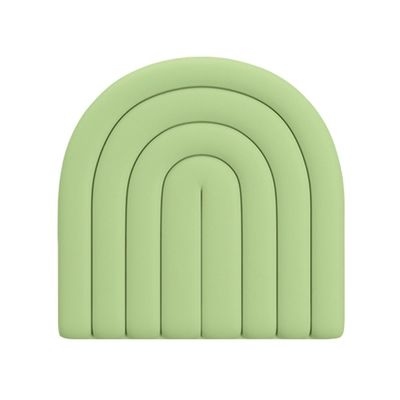 XLIHAWY 3D Kids Anti-Collision Wall Padding, Home Nursery Decorative Wall Panels, 3cm Thick Headboard Wall Stickers, Self- Adhesive Wall Cushion(Green,15.75x15.75in/3pcs)