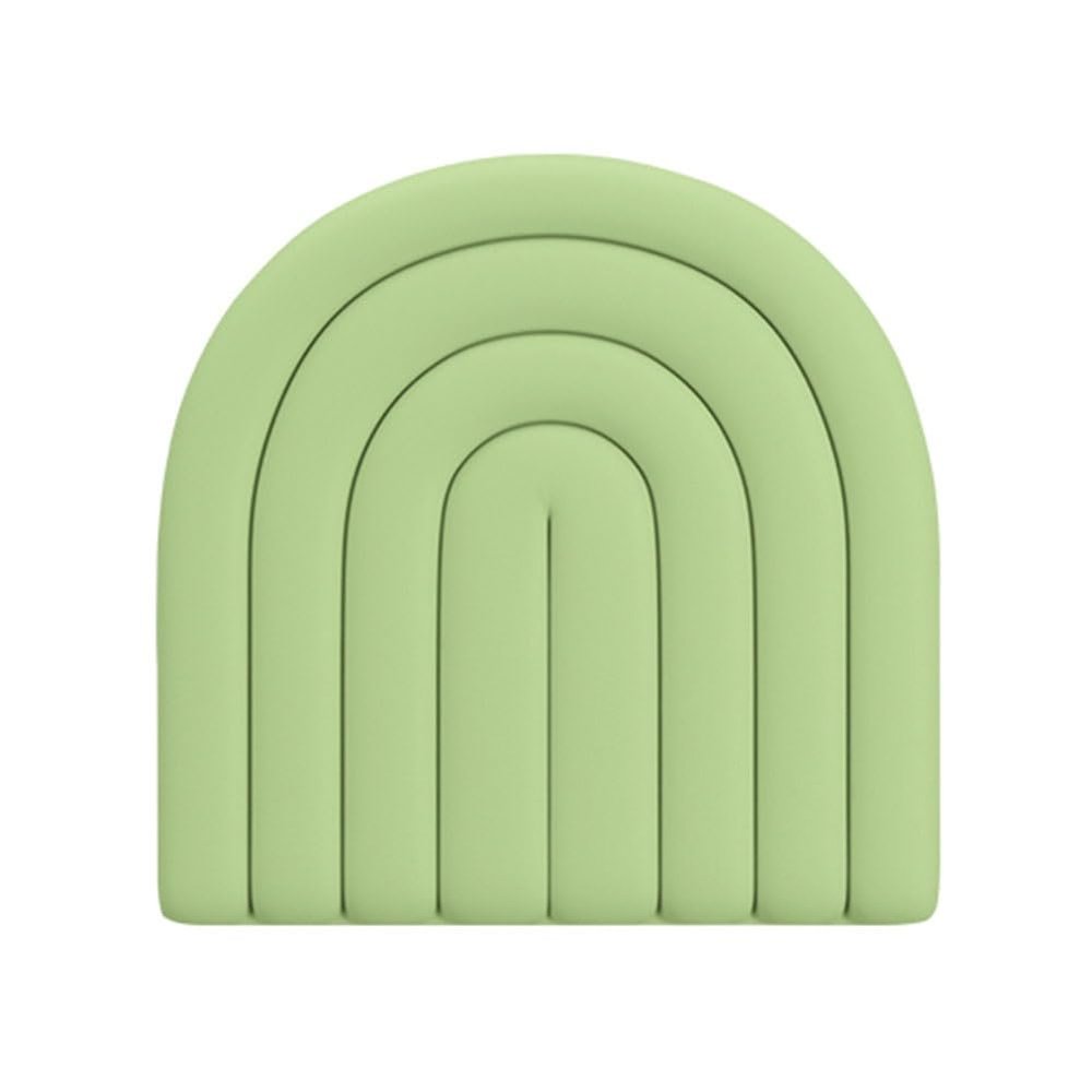 XLIHAWY 3D Kids Anti-Collision Wall Padding, Home Nursery Decorative Wall Panels, 3cm Thick Headboard Wall Stickers, Self- Adhesive Wall Cushion(Green,15.75x15.75in/3pcs)