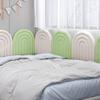 XLIHAWY 3D Kids Anti-Collision Wall Padding, Home Nursery Decorative Wall Panels, 3cm Thick Headboard Wall Stickers, Self- Adhesive Wall Cushion(Green,15.75x15.75in/3pcs) view 2