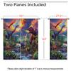 XINBADU Dinosaur Blackout Curtains for Girls Boy Home Decor, Jurassic Dino Jungle Raptor Forest Animal Grommet Thermal Insulated Drapes Darkening Window Curtain for Bedroom Living Room, 55 x 63 Inch view 3