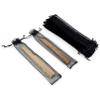Beuiouer 50Pcs Black Hand Fan Organza Bags 2 X 10 inch Sheer Halloween Drawstring Pouches Folding Fan Bags view 3
