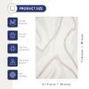 Abani Nomad Cream & Beige Area Rug 5' x 8' for Living Room, Bedroom - Chic Abstract Pattern - Durable & Easy to Clean view 2