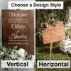 Welcome To Our Wedding Sign Decal - Custom Name Vinyl Sticker For Mirror Wedding Ceremony 54 x 37 view 3