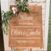 Welcome To Our Wedding Sign Decal - Custom Name Vinyl Sticker For Mirror Wedding Ceremony 54 x 37 view 4