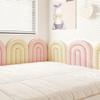 XLIHAWY 3D Kids Anti-Collision Wall Padding, Home Nursery Decorative Wall Panels, 3cm Thick Headboard Wall Stickers, Self- Adhesive Wall Cushion(Pink-a,15.75x15.75in/1pcs) view 2