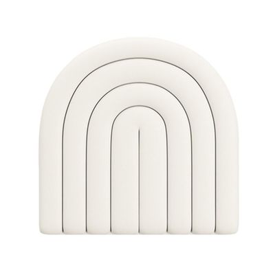 XLIHAWY 3D Kids Anti-Collision Wall Padding, Home Nursery Decorative Wall Panels, 3cm Thick Headboard Wall Stickers, Self- Adhesive Wall Cushion(White,15.75x15.75in/3pcs)
