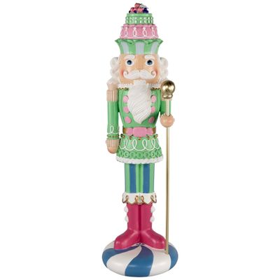 Northlight Pastel Christmas Candy Nutcracker King - 21.75" - Green