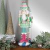 Northlight Pastel Christmas Candy Nutcracker King - 21.75" - Green view 2